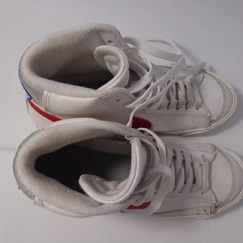Nike Blazer Mid '77 SE (GS) Big Kids' Shoes White Red DH9700-100 Youth's Size 5Y